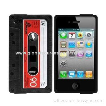 Tape Style Silicone Cases for iPhone 4 and 4S with Different Colors Available